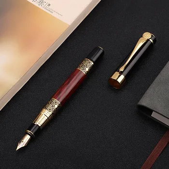 высококачественная классическая авторучка под дерево, высококачественная бизнес-ручка, металлическая авторучка для подписи