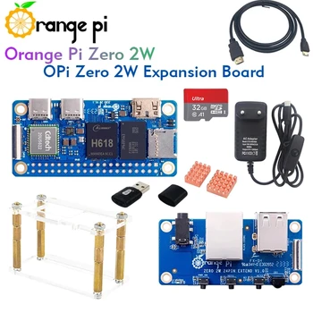Orange Pi Zero 2 Вт 1 ГБ 1,5 ГБ 2 ГБ 4 ГБ Allwinner H618 Четырехъядерный мини-ПК Cortex-A53 с Wi-Fi5 + BT5.0