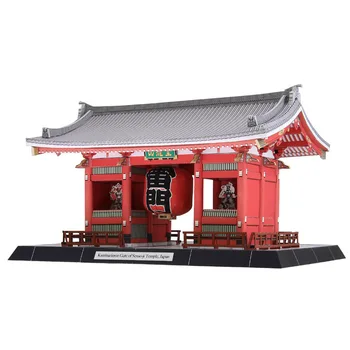 Ворота Каминаримон в храме Сэнсодзи, Япония, Всемирно Известное здание Ручной работы, 3D Бумажная модель