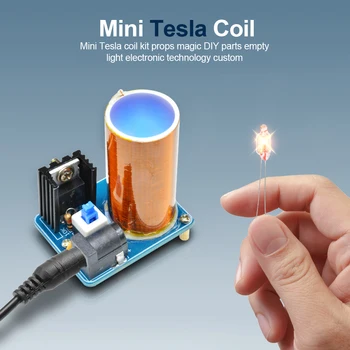 BD243 Mini Tesla Coil Kit Волшебный Реквизит Технология Пустых Огней Diy Электроника BD243 Mini Tesla Coil Module