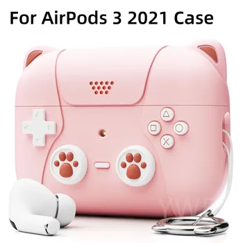 Новинка для AirPod pro 2 чехол с мультяшным котом, роскошный силиконовый чехол, милый чехол для девочек, мягкий чехол, сумка для наушников, чехол для Apple AirPods 3 2021