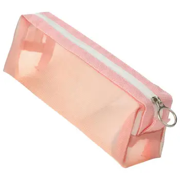 Сумка для хранения ручек Вместительная сумка для карандашей на молнии Прозрачная сетчатая сумка для ручек для студентов
