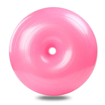 Вспомогательный мяч для йоги, мяч для фитнеса в форме пончиков, взрывозащищенный мяч для упражнений, балансировочный мяч для дома внутри с воздушным насосом (легкий