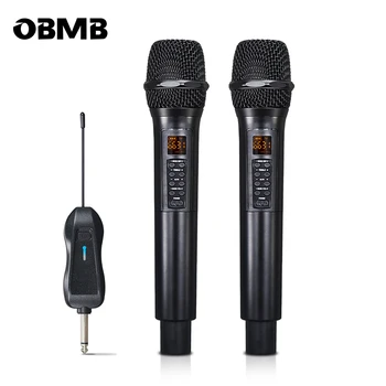 Многофункциональный ручной микрофон FWM106 из 2 комплектов, профессиональный беспроводной микрофон DSP для вокала, певческий микрофон