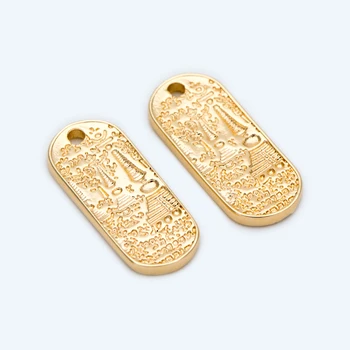 10 шт. Золотой египетский амулет, египетская подвеска для изготовления ювелирных изделий (GB-1618-1)