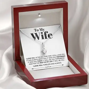 Новинка 2023 года, ожерелье с подвеской Love Alluring для женщин из нержавеющей стали, Потрясающий подарок для твоей жены, подруги, подарок на День рождения, Прямая поставка