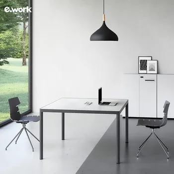 Стол для переговоров, стильный стол для совещаний, офисная мебель, письменный стол, простой современный небольшой стол для совещаний, стол для персонала