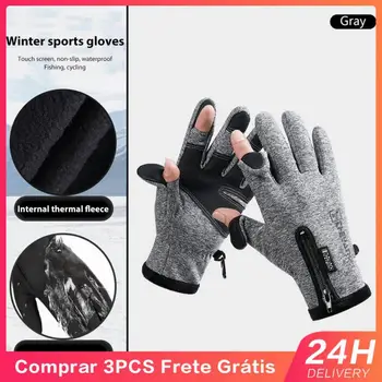 Перчатки для зимних видов спорта Водонепроницаемые Высококачественные варежки Лыжные перчатки С сенсорным экраном на три пальца Удобные рыболовные снасти Ветрозащитные