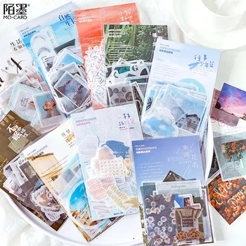 Бумажные пакеты для дневника Стационарные Японские Персонализированные декоративные наклейки для фотографий в стиле деко, хлопья для скрапбукинга