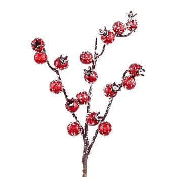 Рождественские искусственные ягодные цветы Красные ягодные Цветы Украшение для дома Новогоднее украшение елки