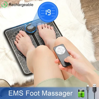 Электрический EMS-массажер для ног, складной массажный коврик, облегчающий боль, расслабляющий шок ног, стимуляция мышц, здравоохранение, прямая поставка