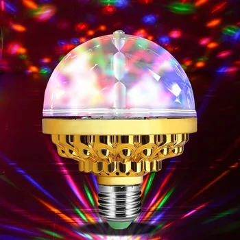 Автоматическая вращающаяся светодиодная лампа с красочным сценическим эффектом E27, лампа для спальни, атмосфера романтического флирта, домашняя танцевальная вечеринка KTV DJ