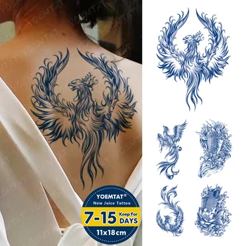 Полупостоянные китайские чернила из сока Феникса Дракона, Стойкие травяные водонепроницаемые временные татуировки, поддельные татуировки на руках, Женщины, Мужчины