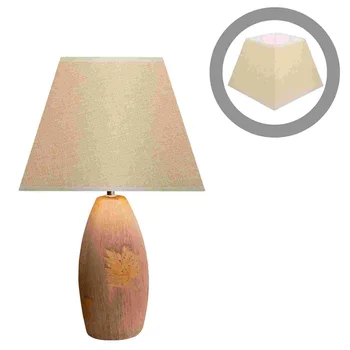 Льняной абажур для замены крышки лампы Декоративный абажур для настольной лампы торшера