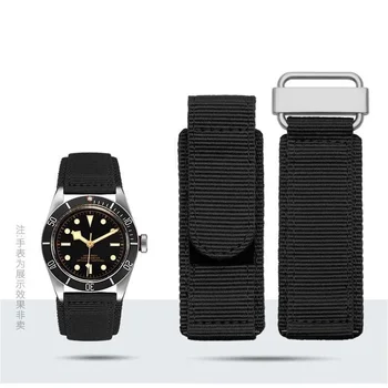 Нейлоновый ремешок для часов Rolex Seiko с застежкой-крючком спортивный ремешок для часов Nato ремешок Черный синий зеленый браслет пряжка 22 мм 24 мм