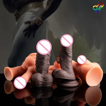 JYBL Вибрационный реалистичный жидкий Мягкий силиконовый огромный фаллоимитатор секс-игрушки для взрослых для женщин и пар