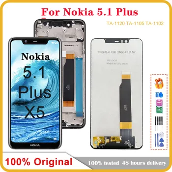 100% Оригинал для Nokia 5.1 Plus ЖК-дисплей с сенсорным экраном В сборе для Nokia X5 5.1 Plus LCD TA-1120 TA-1105 TA-1102 Замена