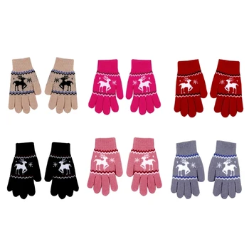 Модные детские перчатки с Оленем C5AA, Модные теплые перчатки, идеально подходящие для осени и зимы