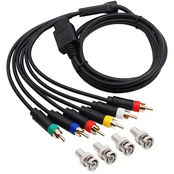 Видео-аудиокабель RGB + Sync для NGC/N64/SNES RGBS Компонентный кабель цветного монитора Аксессуары для игровых консолей