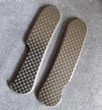 1 Пара чешуек из углеродного волокна, изготовленных своими руками, для швейцарского армейского ножа Wenger 85 мм