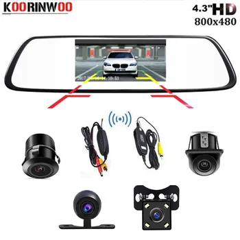 Koorinwoo Auto Parking Assistance 4,3-дюймовый Автомобильный монитор 2.4G Беспроводной С Комплектом Камеры Заднего вида 800*480 HD Для парковки автомобиля
