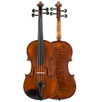 Оптовая поддержка Индивидуальная Цена скрипки ручной работы из лака с еловым верхом ручной работы с продолговатым футляром