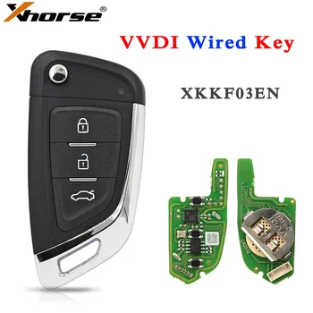 Универсальный Проводной Пульт Дистанционного Управления Xhorse Серии XK XKKF03EN VVDI Remote Car Key 3 Кнопки для VVDI2/VVDI Mini/Key Tool Max