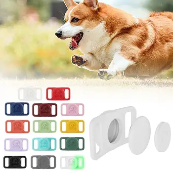 1шт Применимый Силиконовый Ошейник Airtag Для Домашних Животных Против Потери Cat Apple Dog Tracker Локатор Защитный Рукав Цвет Защиты Lumin C9M9