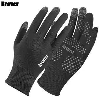 Водонепроницаемые зимние теплые перчатки BRAVER, велосипедная перчатка, противоскользящая флисовая перчатка с сенсорным экраном, лыжная перчатка на все пальцы