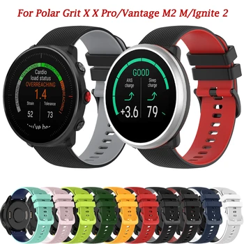 Ремешок для Умных часов 20/22 мм Для Polar Vantage M M2/Grit X X Pro Bands Силиконовый Спортивный Для браслета Polar Ignite/Ignite 2/Unite На запястье