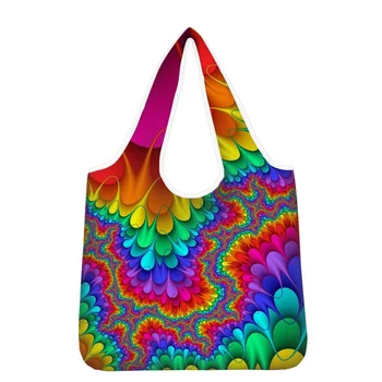 Hycool Fashion Bag Многоразовая Художественная Цветная Сумка С Пользовательским Логотипом Аниме Bag Большой Емкости Для Пикника С Карманами