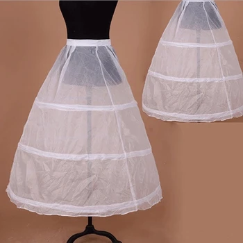Женская нижняя юбка трапециевидной формы полной длины с 3 обручами, свадебные слипы, нижняя юбка с кринолином