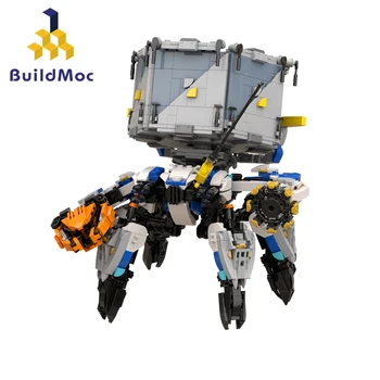 Набор строительных блоков MOC Mechanical Horizon Shell Walker Monster, Механический кирпич Zero Dawn Thunder, Игрушка для детей, подарок на День рождения