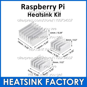 3 шт./компл. 6-30 шт./лот Комплекты охладителей радиатора из белого алюминия для Raspberry Pi IC высокой производительности