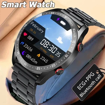 Новые Смарт-часы с AMOLED Экраном ECG + PPG, Bluetooth, музыкальный плеер, GPS, спортивные Смарт-часы, женские, мужские, для IOS Android, PK Watch4Pro