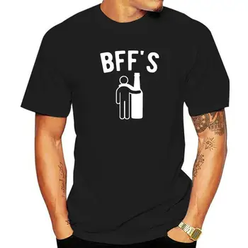 BFFs - Beer And I Best Friends Forever Футболка Camisas Мужская Хлопчатобумажная Футболка Для Мужчин На Заказ, Футболки Повседневные Оптом