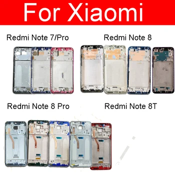 Средняя рамка корпуса для Xiaomi Redmi Note 7 7Pro 8 8Pro 8T Средняя рамка ободок пластины Крышка Задняя ободок пластины Замена корпуса