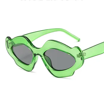 Солнцезащитные очки YOOSKE винтажной формы, женские модные солнцезащитные очки в форме желеобразного цветка для мужчин, Популярные декоративные очки оттенков UV400
