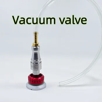 Вакуумный самоуплотняющийся металлический клапан, переходник для соединения направляющих сопел, переходник для соединения полимерных труб, вакуумная упаковка для производства вытяжного воздуха