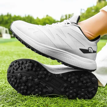 Мужская обувь для гольфа, нескользящие профессиональные кроссовки для гольфистов, Обувь для прогулок на открытом воздухе, противоскользящая спортивная обувь большого размера