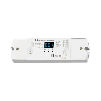 DS-L DMX-SPI Декодер DMX512-SPI и контроллер, 3 цифровых дисплея, 32 динамических режима, Дополнительный пульт дистанционного управления RF RGB/RGBW
