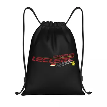 Изготовленная на заказ сумка Charles Leclerc 16 на шнурке, Женская Мужская Легкая Спортивная Гоночная машина, Спортивный рюкзак для хранения в тренажерном зале.
