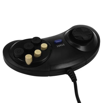 Классический Ретро 6 Кнопок с проводной ручкой Игровой контроллер Геймпад Джойстик Joypad для Sega Md2 ПК Mac Mega Drive Игровые аксессуары