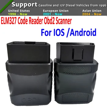 Лучший Автомобильный Диагностический Сканер ELM327 Bluetooth V1.5 OBD2 ELM 327 Bluetooth Для IOS Для Android Считыватель Кода Для протоколов OBDII