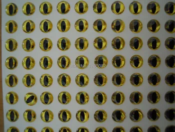 310шт 6 мм Змеиный зрачок Золотые Рыбьи глаза 3D Голографические приманки Глаза Рыболовные Приманки Глаза Куклы Ремесленные приспособления
