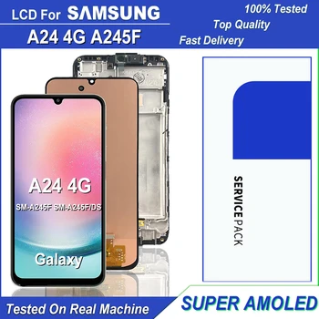 Super AMOLED Дисплей Для Samsung Galaxy A24 4G ЖК-дисплей С сенсорным экраном, Дигитайзер В сборе Для Galaxy A24 A245 SM-A245F ЖК-экран