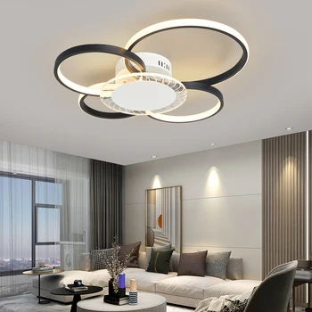 Золотые/черные светодиодные потолочные светильники AC110-260V Современный светодиодный потолочный светильник для гостиной спальни кабинета Бесплатная доставка