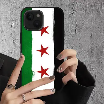 Чехол для телефона с флагом Сирийской революции для iPhone 11 12 Mini 13 14 Pro XS Max X 8 7 Plus SE XR в виде ракушки