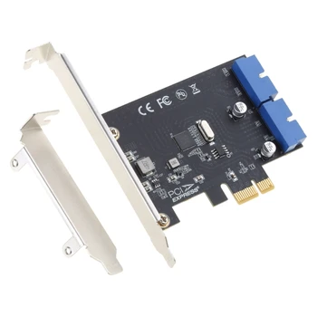 Высокоскоростной PCIExpress для двух 20-контактных USB-контроллеров, расширение передней панели шасси, быстрая передача данных для ПК