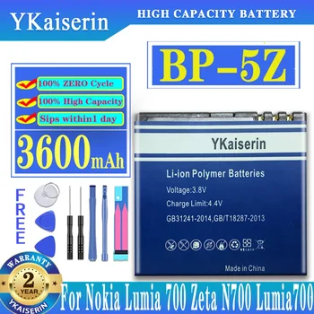 YKaiserin BP-5Z 3600 мАч Сменный Аккумулятор Для Nokia Lumia 700 Zeta N700 Lumia700 BP 5Z Batterij + Трек-код